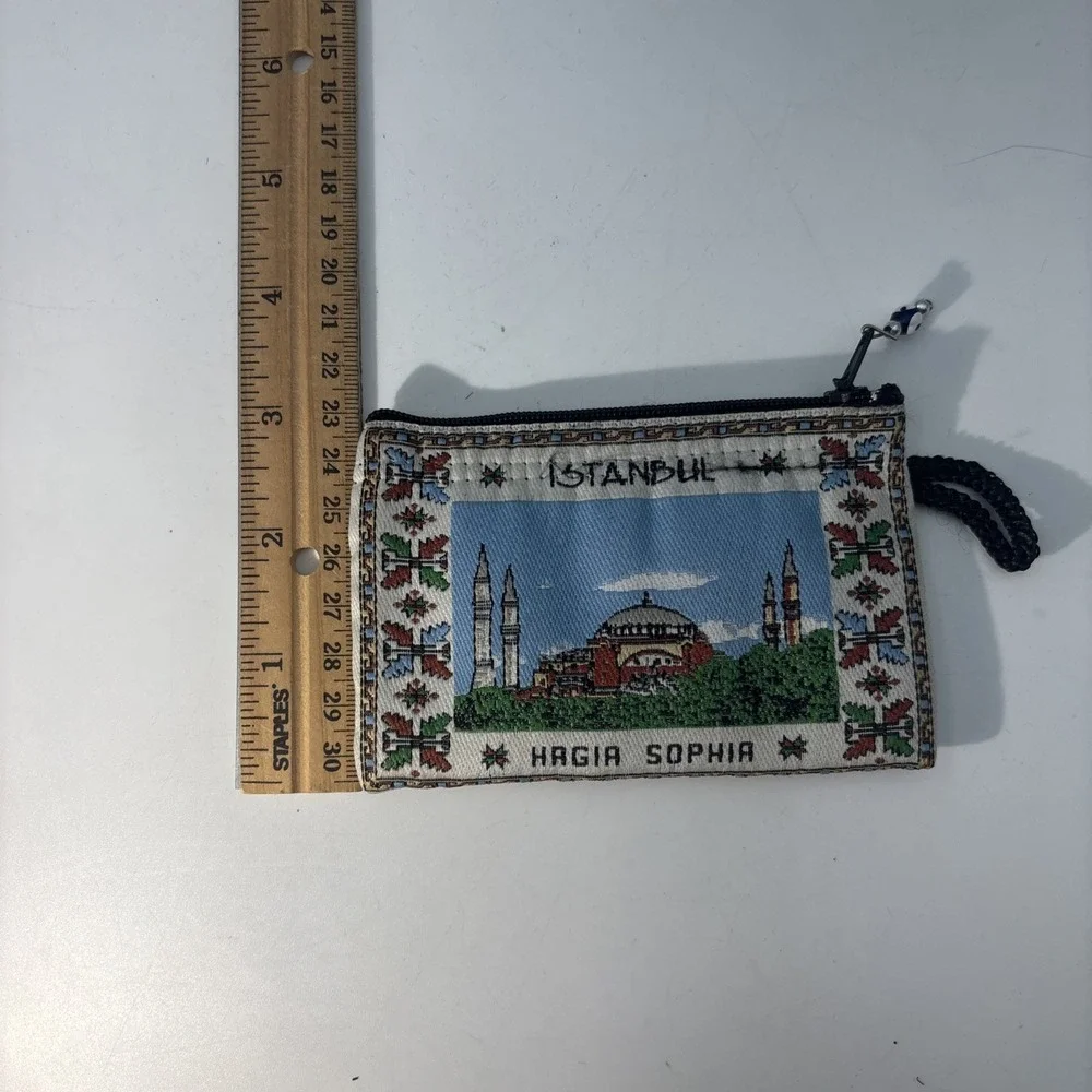 NEW Istanbul‎ Turkey Hagia Sophia Coin Change Purse Make Up Bag with Zipper